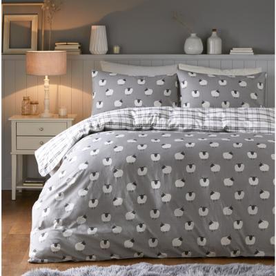 The Range Counting Sheep Duvet Cover and Pillowcase Set - Grey / Double