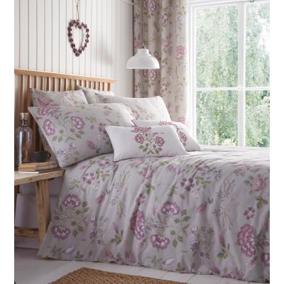 The Range Secret Garden Floral Duvet Cover and Pillowcase Set - Lavender/Grey / Double