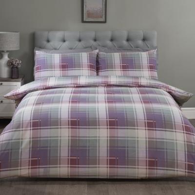 The Range Mckinley Twinpack Duvet Cover and Pillowcase Set - Heather / Double