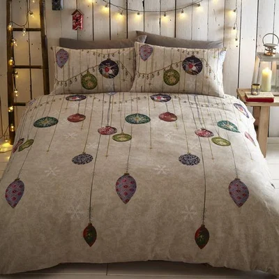 The Range Vintage Christmas Duvet Set - White / Double