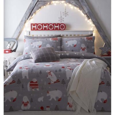 The Range Polar Bear Duvet Cover and Pillowcase Set - Grey / Double