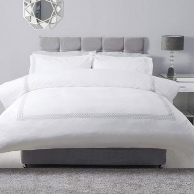 The Range Honeycomb Duvet Set - BM354 - White/Grey / Double