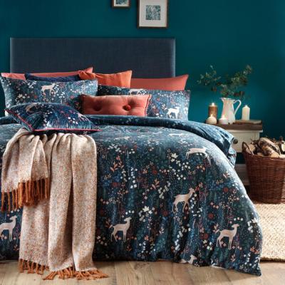 The Range Richmond Woodland Duvet Cover and Pillowcase Set - Navy / Double