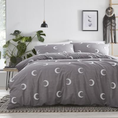 The Range Crescent Duvet Set - Grey / Double