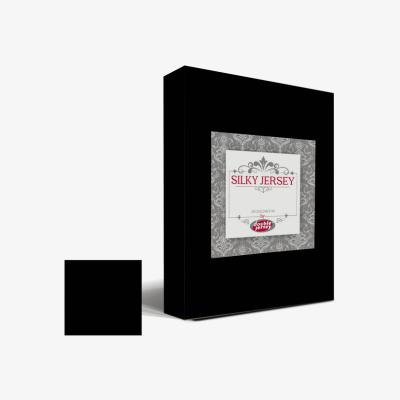 The Range Silky Jersey Fitted Bedsheet Double - Black