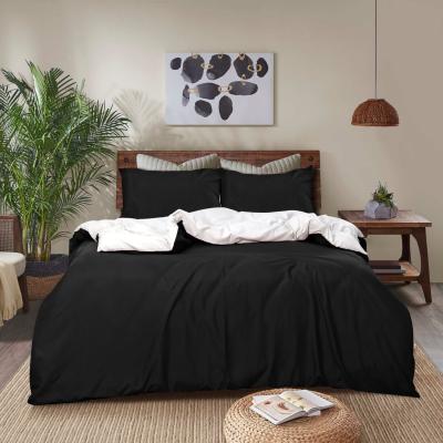 The Range Black and White Reversible Duvet Cover Set - Black / Double