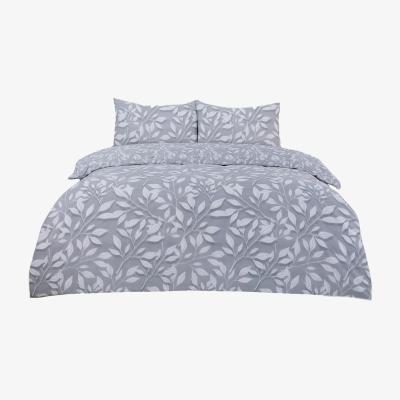 The Range Dreamscene Leaf Print Duvet Cover Pillowcase Set - Grey / Double