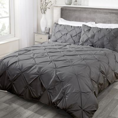 The Range Balmoral Cotton Rich Duvet And Pillow Case Set - Charcoal / Double