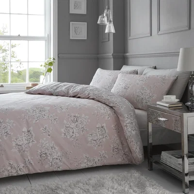 The Range Isabella Duvet Cover and Pillowcase Set - Blush / Double