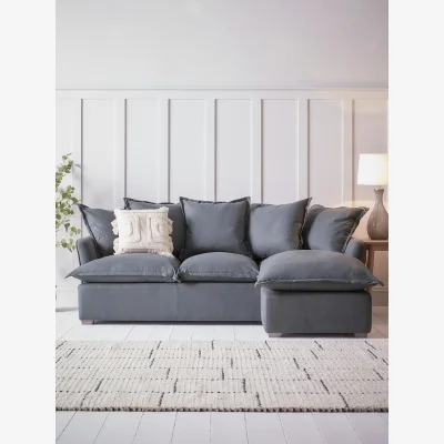 Cox and Cox Umea Chaise Left Hand Facing Sofa – Oat Cotton Linen
