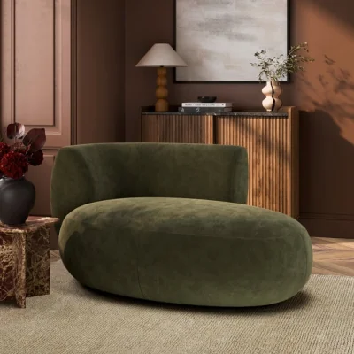 Dunelm Lozenge Velvet Chaise Longue