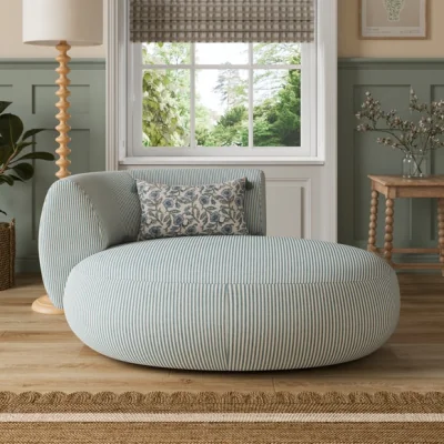 Dunelm Lozenge Tiny Stripe Chaise Longue