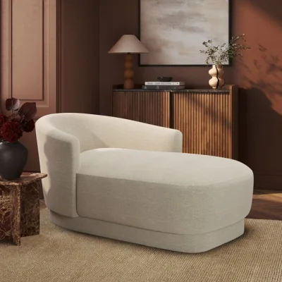 Dunelm Carmen Chunky Chenille Chaise Longue