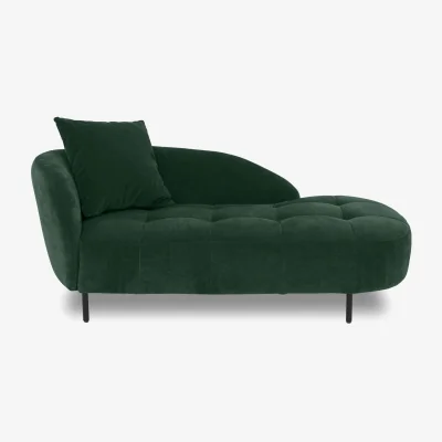 Furniture Village Bridgerton Fabric Chaise Longue - Emerald Green