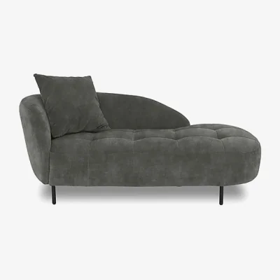 Furniture Village Bridgerton Fabric Chaise Longue - Neutral Grey