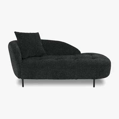 Furniture Village Bridgerton Fabric Chaise Longue - Black Mica