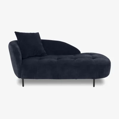 Furniture Village Bridgerton Fabric Chaise Longue - R15 Navy Blue