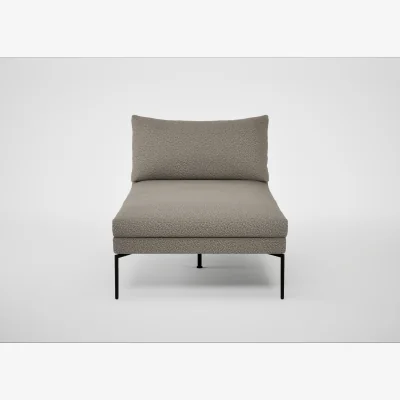 Heal's Heal's Matera Chaise Longue Loop Boucle Taupe Black Feet - Heal's UK Furniture