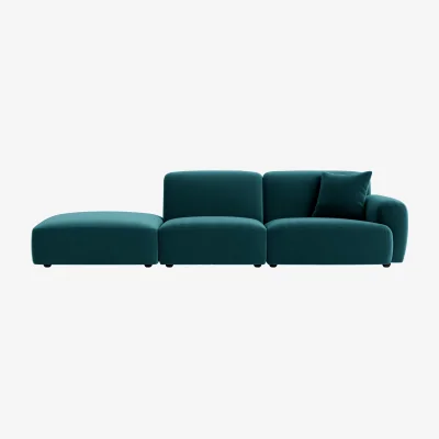 Loaf Squishblocks Modular Chaise Longue, Med Lh (Rockpool Clever Velvet)