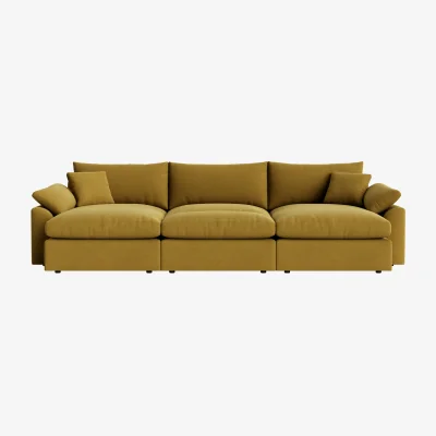 Loaf Cuddlemuffin Chaise Movie Sofa (Cardamom Cake Clever Linen)