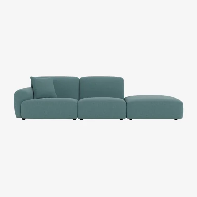 Loaf Squishblocks Modular Chaise Longue, Med Rh (Puddle Clever Linen)
