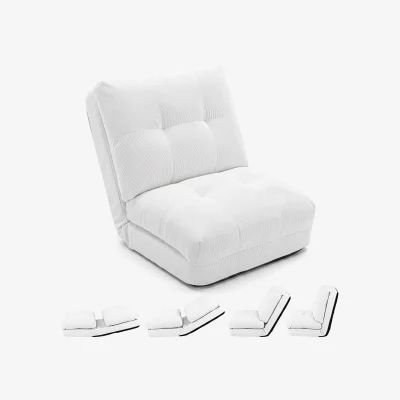 The Range 5 Level Adjustable Gaming Lazy Lounger-White - White