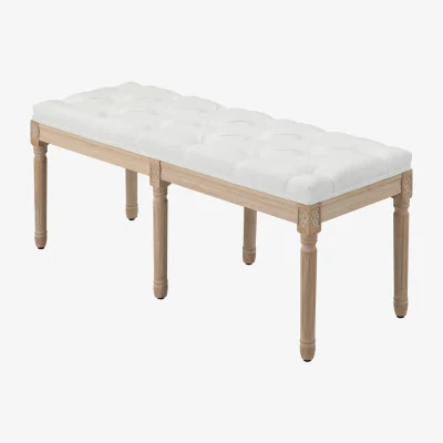 The Range Classic Bed End Sofa Chaise Lounge Seat - Cream White