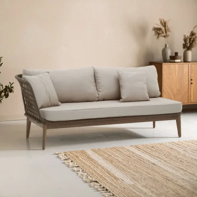 The Range Opus Woven Rope Chaise Longue with Cushions