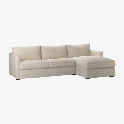 Sofa.com Aissa Medium RHF Chaise Sofa in Jasmine Silky Jacquard Weave