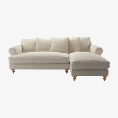 Sofa.com Teddy RHF Chaise Sofa in Jasmine Silky Jacquard Weave
