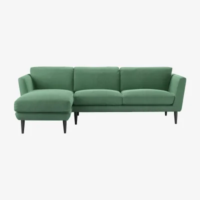 Sofa.com Holly Medium LHF Chaise Sofa in Celadon Easy Cotton
