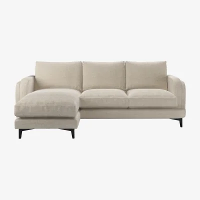 Sofa.com Boston Curved Arm LHF Chaise Sofa in Jasmine Silky Jacquard Weave