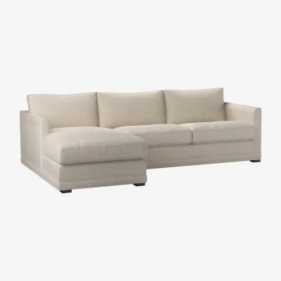 Sofa.com Aissa Medium LHF Chaise Sofa in Jasmine Silky Jacquard Weave