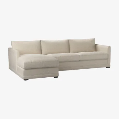 Sofa.com Aissa Large LHF Chaise Storage Sofa in Jasmine Silky Jacquard Weave