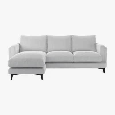 Sofa.com Boston Squared Arm RHF Chaise Sofa in Celadon Easy Cotton