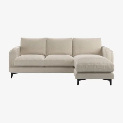Sofa.com Boston Curved Arm RHF Chaise Sofa in Jasmine Silky Jacquard Weave