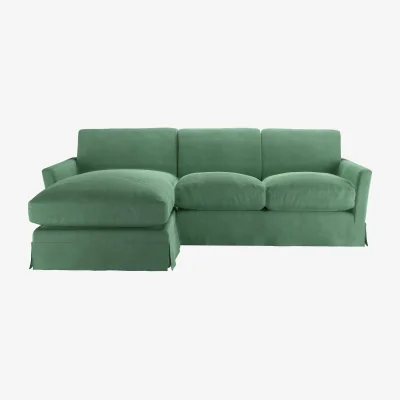 Sofa.com Otto Medium LHF Chaise Sofa in Celadon Easy Cotton
