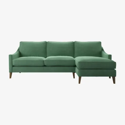 Sofa.com Iggy Medium RHF Chaise Sofa in Celadon Easy Cotton
