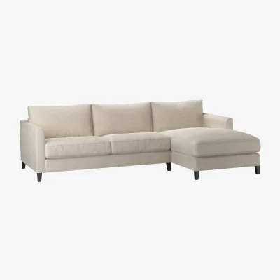 Sofa.com Izzy Medium RHF Chaise Sofa in Jasmine Silky Jacquard Weave