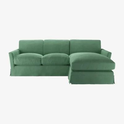 Sofa.com Otto Medium RHF Chaise Sofa in Celadon Easy Cotton