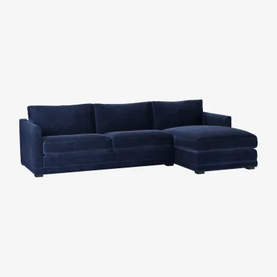 Sofa.com Aissa Large RHF Chaise Storage Sofa in Cruise Smart Velvet - sofa.com