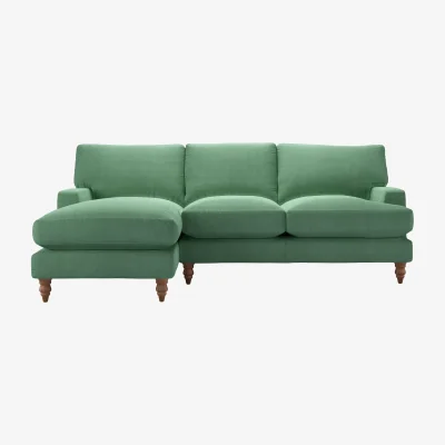 Sofa.com Isla Medium LHF Chaise Sofa in Celadon Easy Cotton