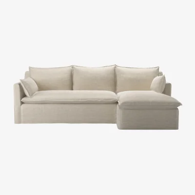Sofa.com Anders RHF Chaise Sofa in Jasmine Silky Jacquard Weave