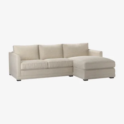 Sofa.com Aissa Small RHF Chaise Storage Sofa in Jasmine Silky Jacquard Weave