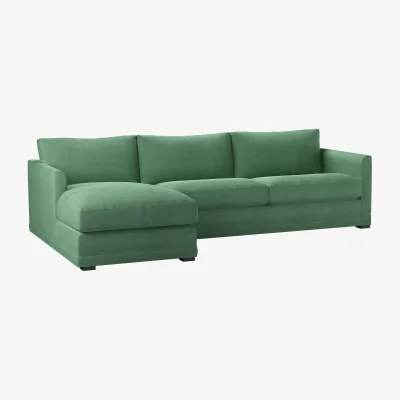 Sofa.com Aissa Large LHF Chaise Storage Sofa in Celadon Easy Cotton