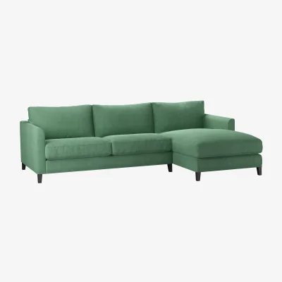 Sofa.com Izzy Medium RHF Chaise Sofa in Celadon Easy Cotton
