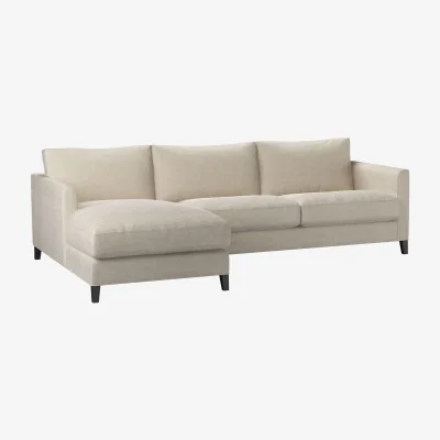 Sofa.com Izzy Medium LHF Chaise Sofa in Jasmine Silky Jacquard Weave