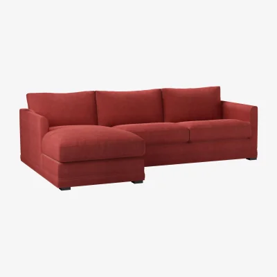 Sofa.com Aissa Medium LHF Chaise Sofa in Indian Summer Easy Cotton