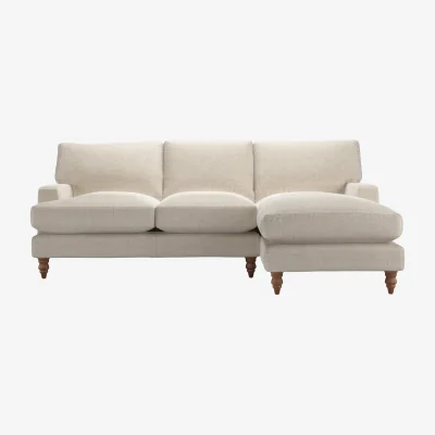 Sofa.com Isla Medium RHF Chaise Sofa in Jasmine Silky Jacquard Weave