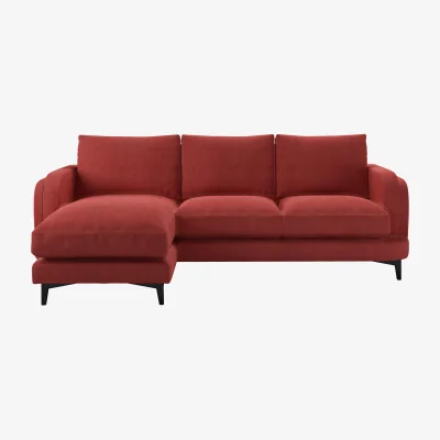 Sofa.com Boston Curved Arm LHF Chaise Sofa in Indian Summer Easy Cotton